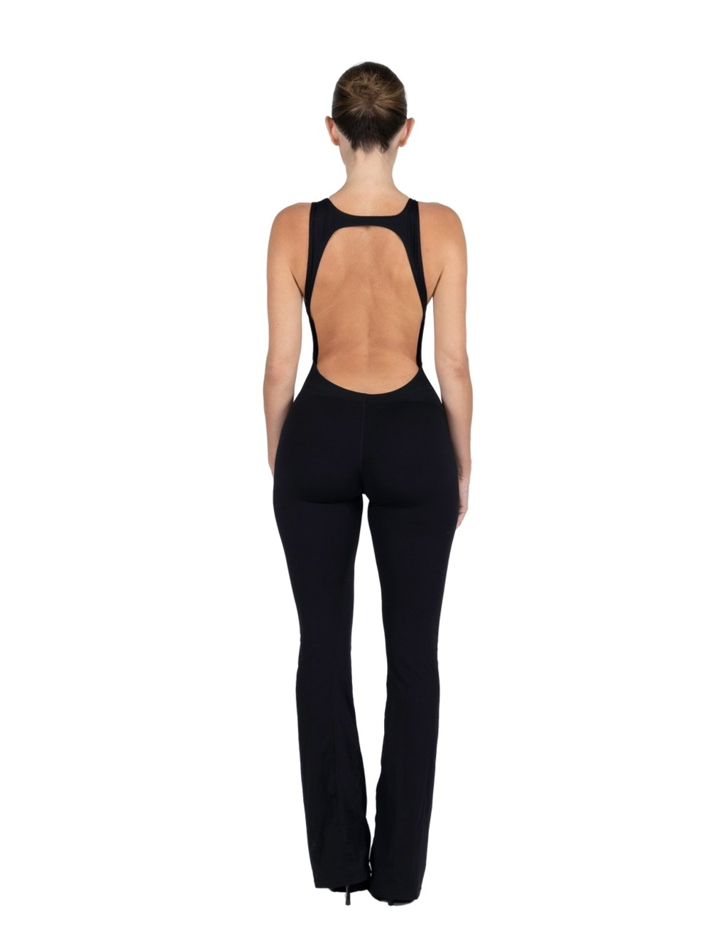 Davis Active Backless Flare Jumpsuit - Picture 2 of 8